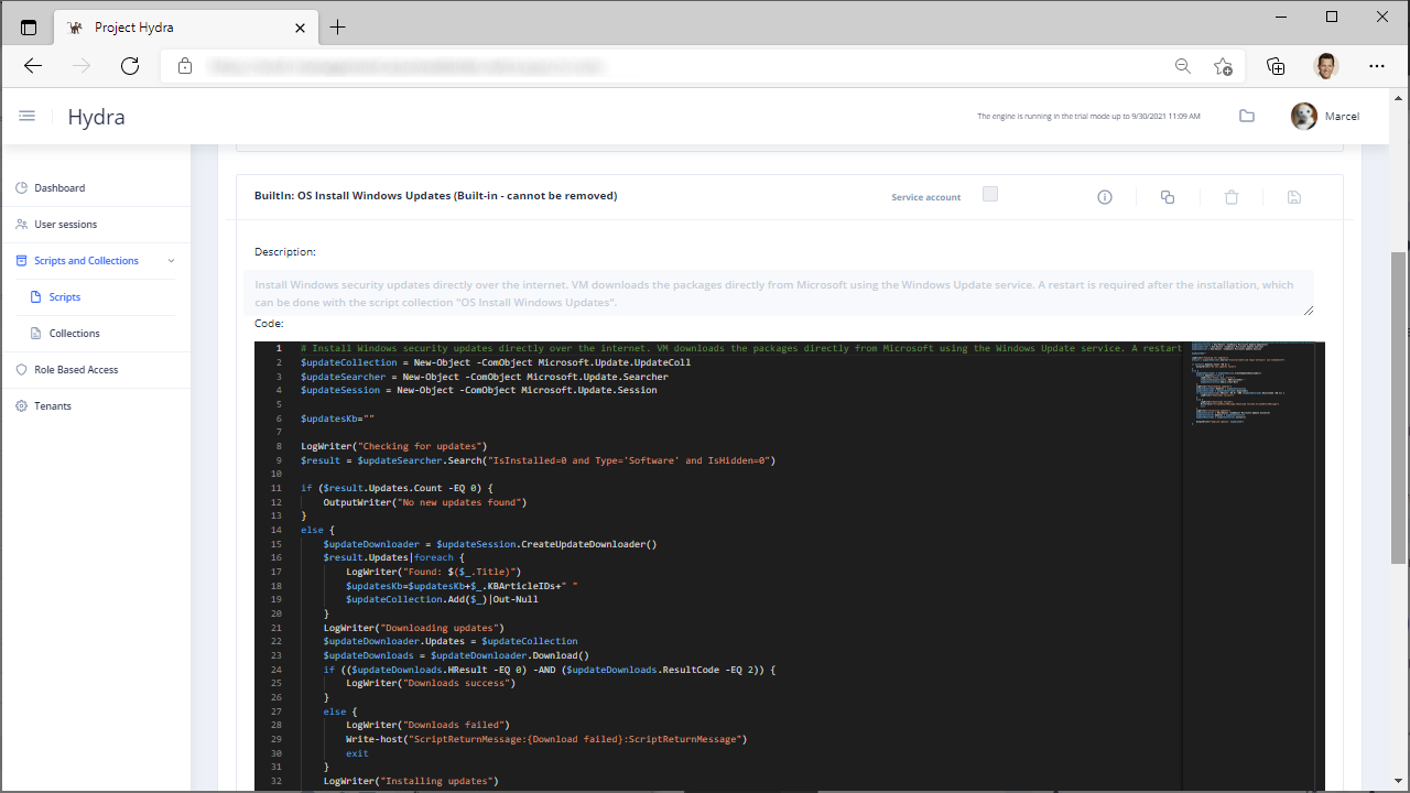 Screenshot of Hydra